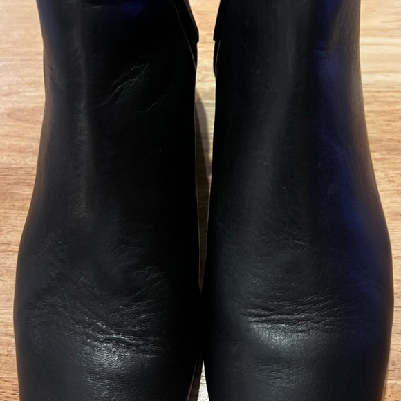 Black Leather Aquatalia Italian Ankle Boots